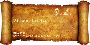 Vilmos Leila névjegykártya